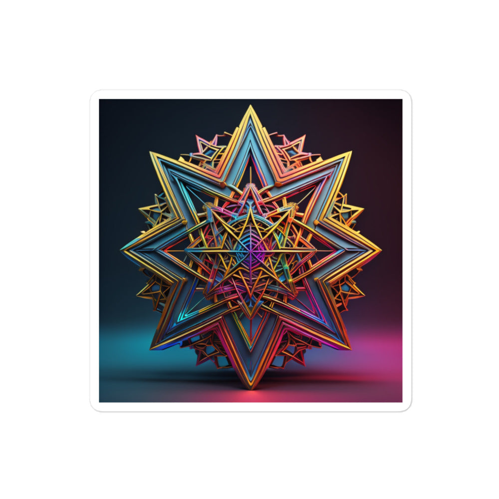 Futuristic Shine | Star Of David | Kiss Cut Sticker Jouparty