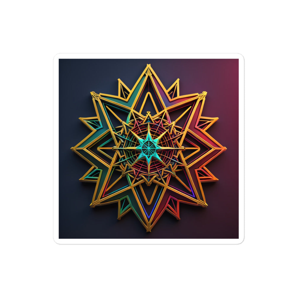 Futuristic Shine | Star Of David | Kiss Cut Sticker