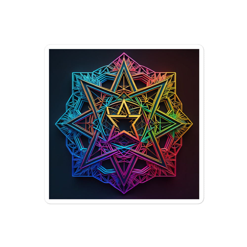 Futuristic Shine | Star Of David | Kiss Cut Sticker Jouparty