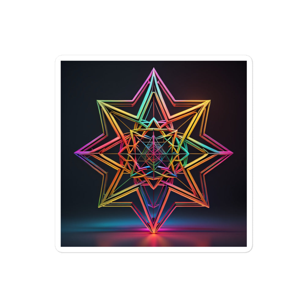 Futuristic Shine | Star Of David | Kiss Cut Sticker Jouparty