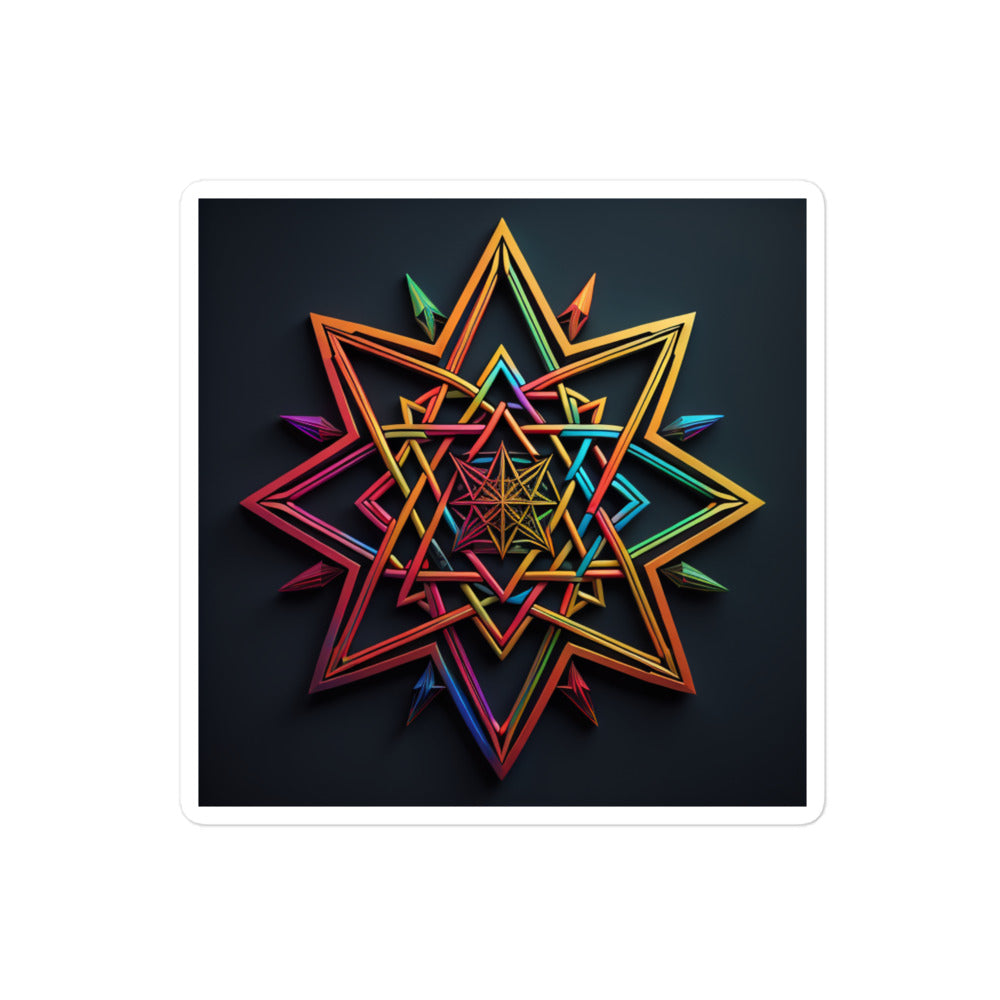 Futuristic Shine | Star Of David | Kiss Cut Sticker Jouparty