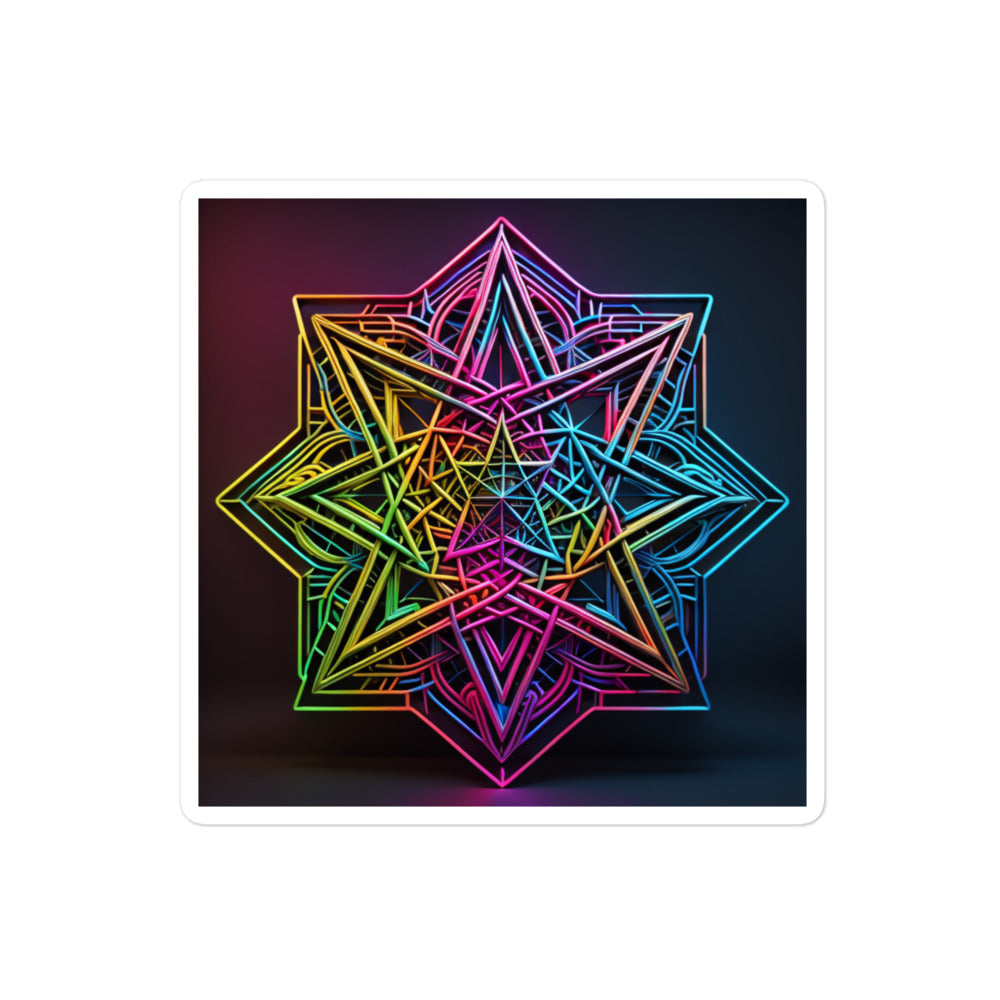 Futuristic Shine | Star Of David | Kiss Cut Sticker Jouparty