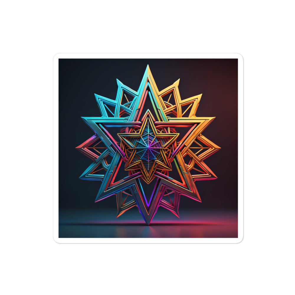 Futuristic Shine | Star Of David | Kiss Cut Sticker Jouparty