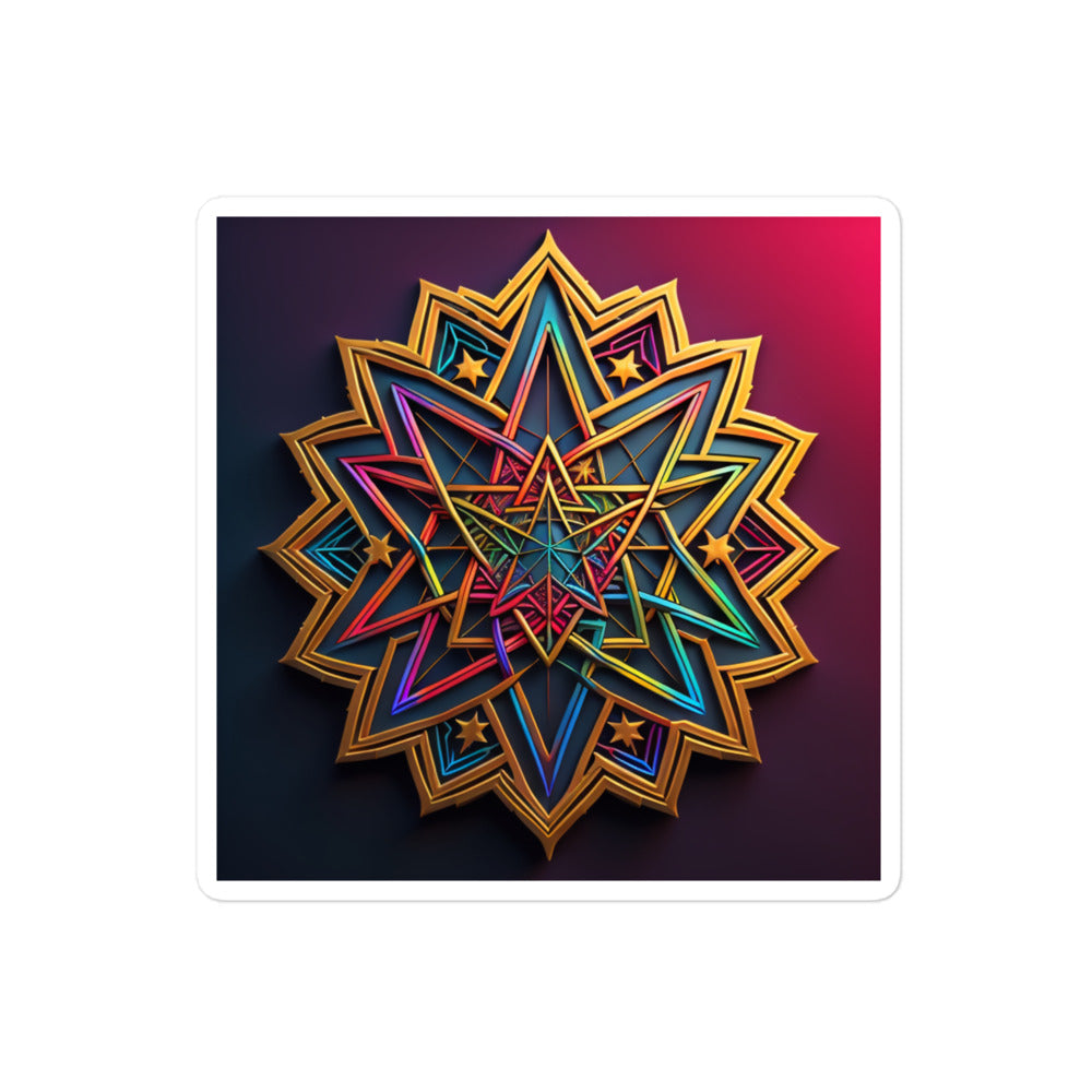 Futuristic Shine | Star Of David | Kiss Cut Sticker Jouparty