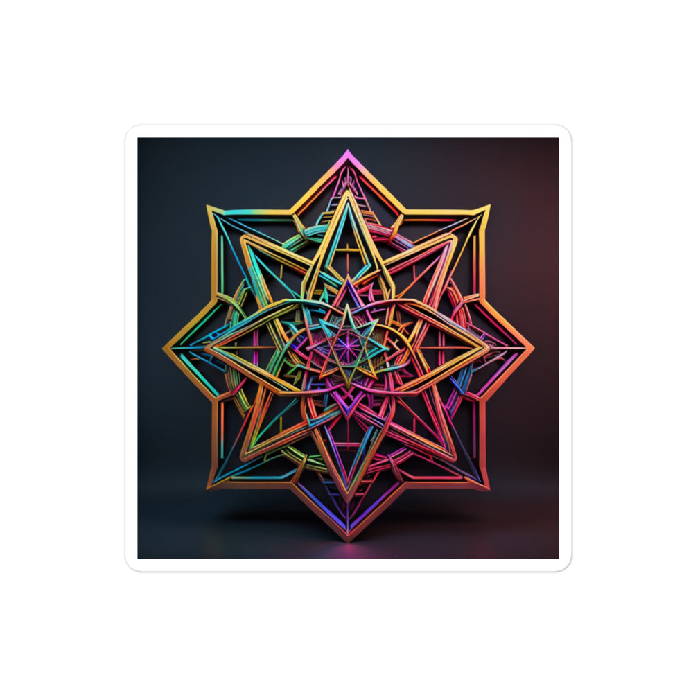 Futuristic Shine | Star Of David | Kiss Cut Sticker Jouparty
