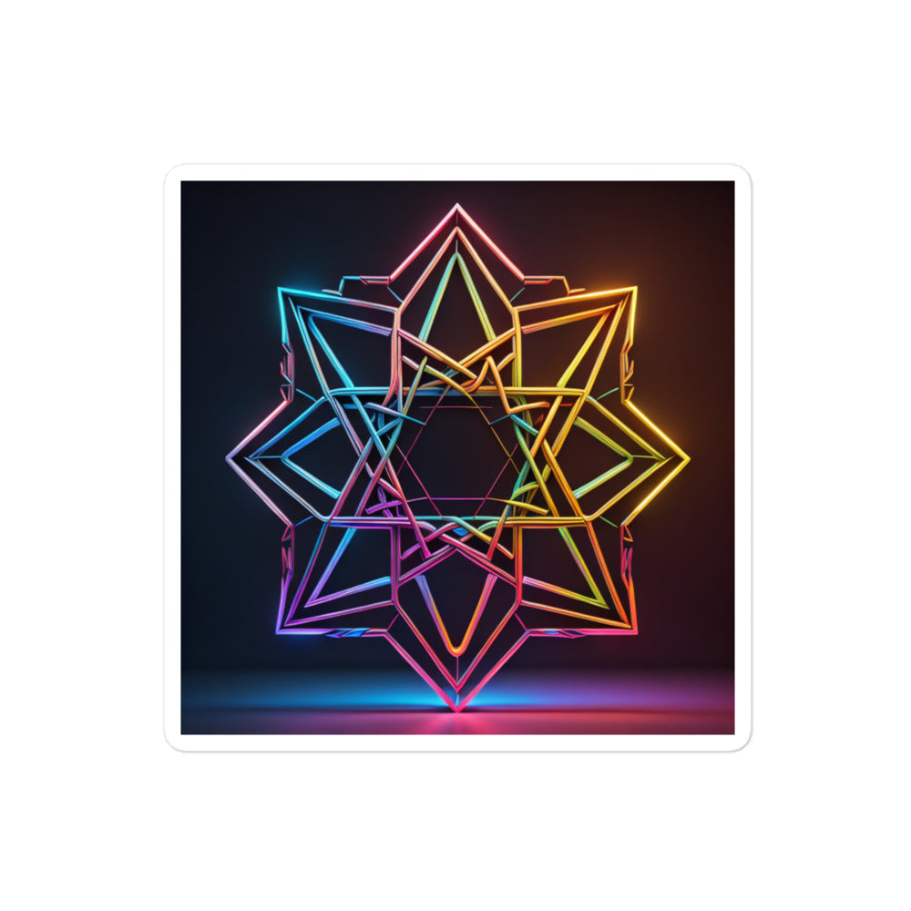 Futuristic Shine | Star Of David | Kiss Cut Sticker Jouparty