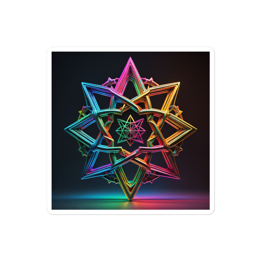 Futuristic Shine | Star Of David | Kiss Cut Sticker Jouparty