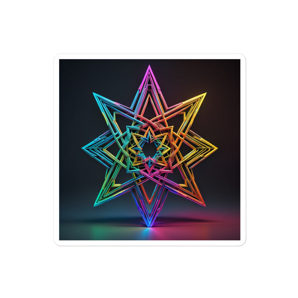 Futuristic Shine | Star Of David | Kiss Cut Sticker Jouparty