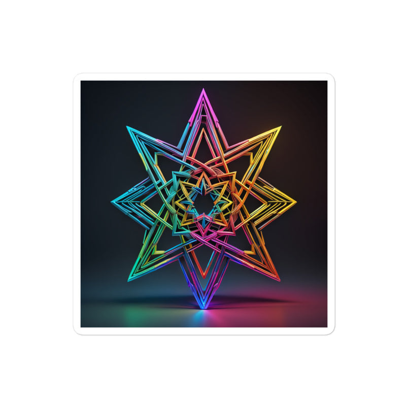 Futuristic Shine | Star Of David | Kiss Cut Sticker