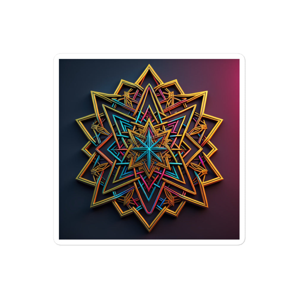 Futuristic Shine | Star Of David | Kiss Cut Sticker Jouparty