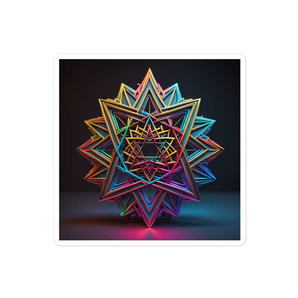 Futuristic Shine | Star Of David | Kiss Cut Sticker Jouparty