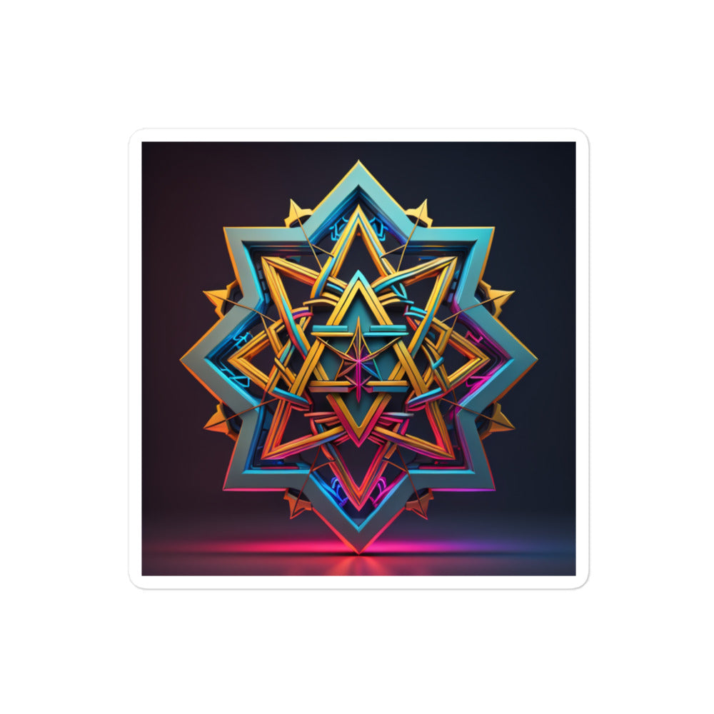 Futuristic Shine | Star Of David | Kiss Cut Sticker Jouparty