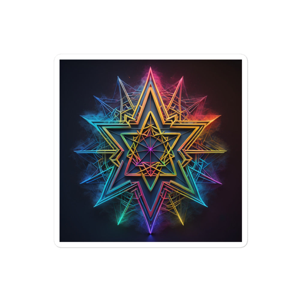 Futuristic Shine | Star Of David | Kiss Cut Sticker Jouparty