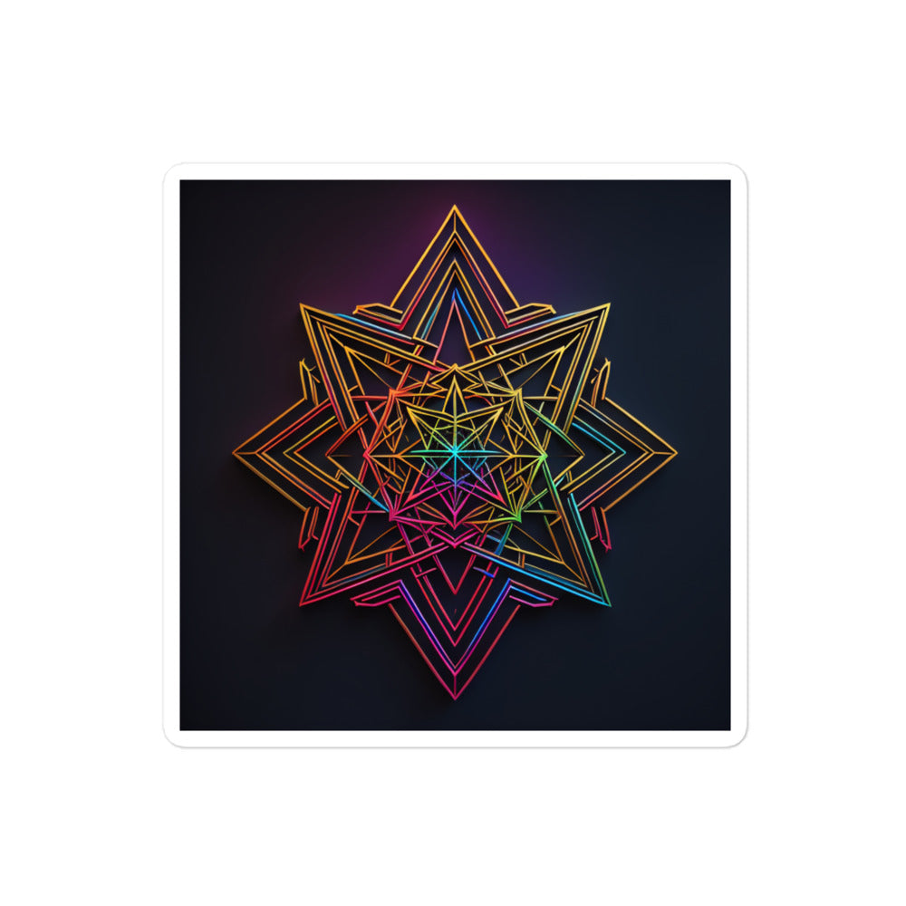 Futuristic Shine | Star Of David | Kiss Cut Sticker Jouparty