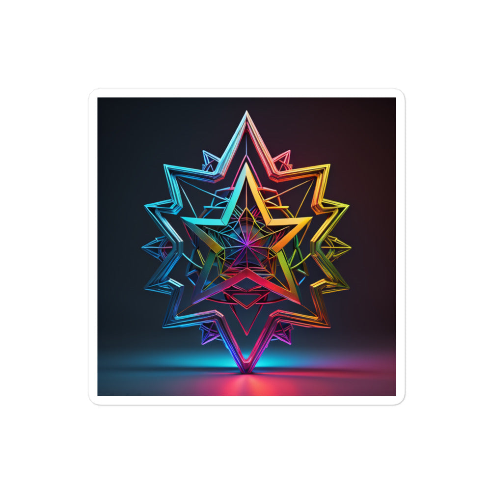 Futuristic Shine | Star Of David | Kiss Cut Sticker