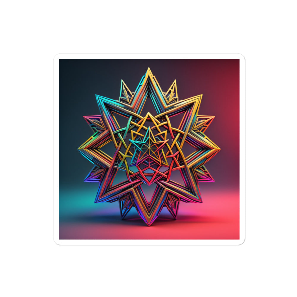 Futuristic Shine | Star Of David | Kiss Cut Sticker Jouparty