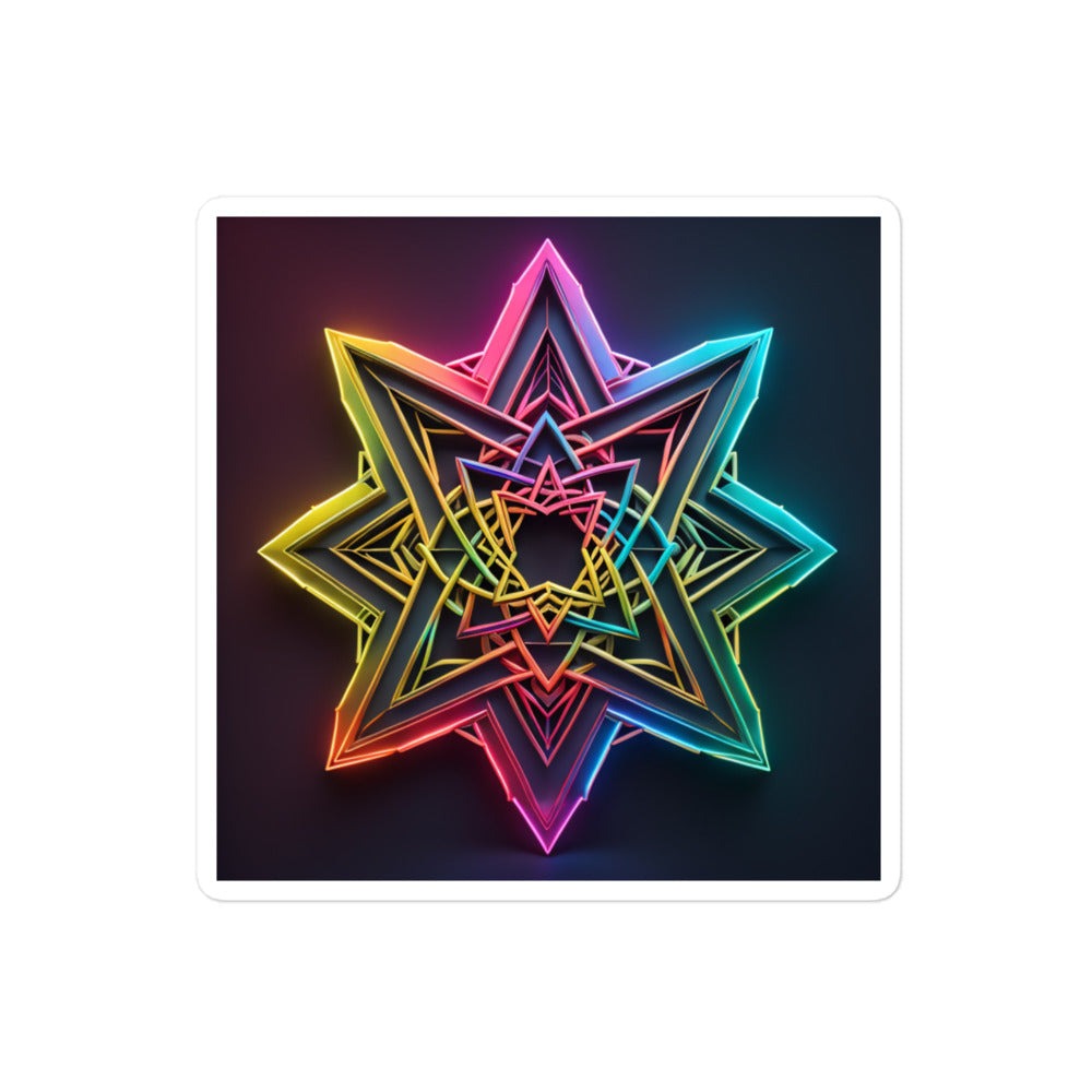 Futuristic Shine | Star Of David | Kiss Cut Sticker Jouparty