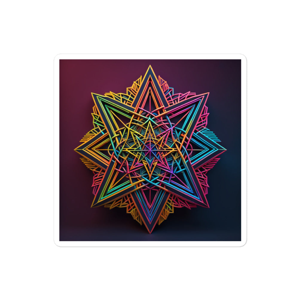 Futuristic Shine | Star Of David | Kiss Cut Sticker Jouparty