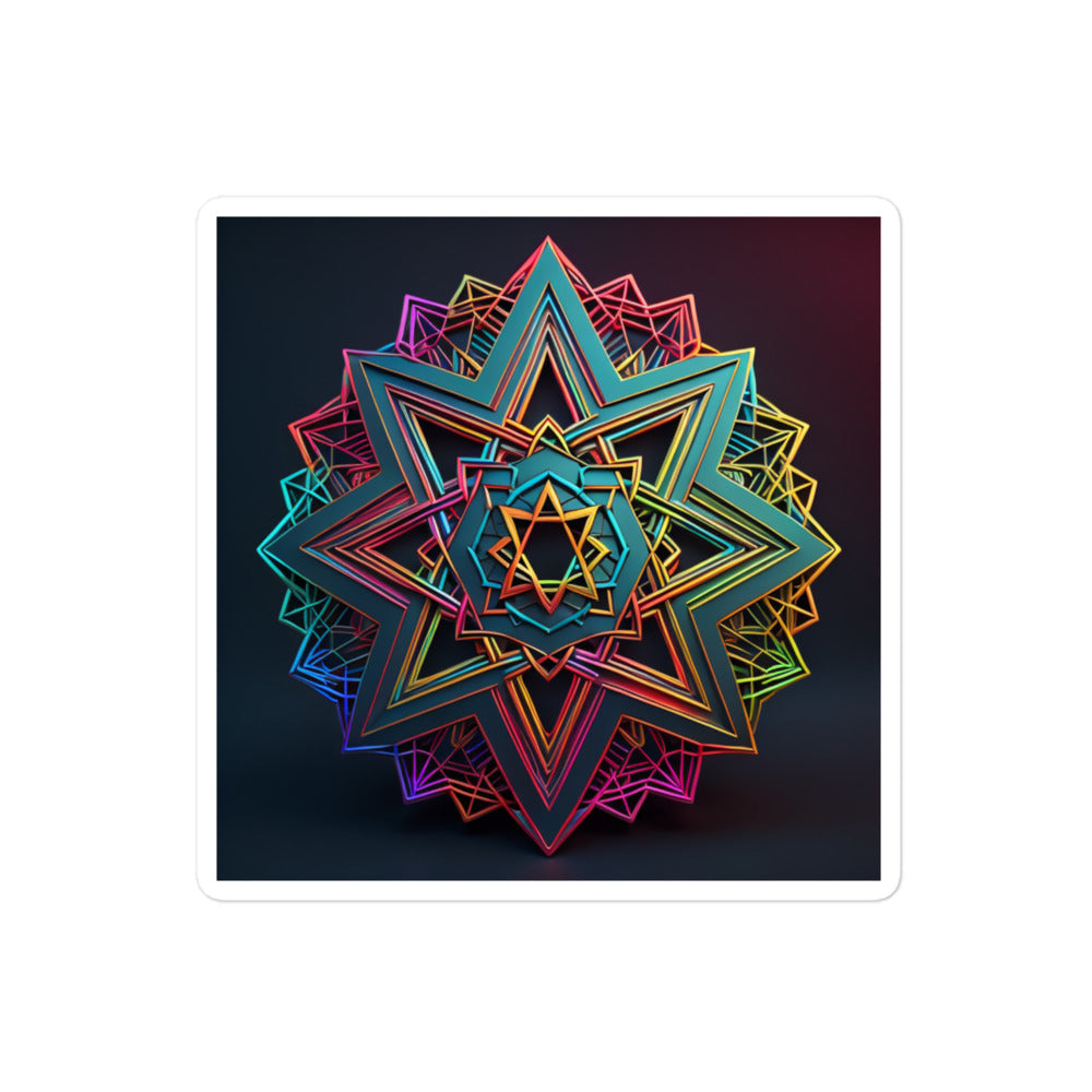 Futuristic Shine | Star Of David | Kiss Cut Sticker Jouparty