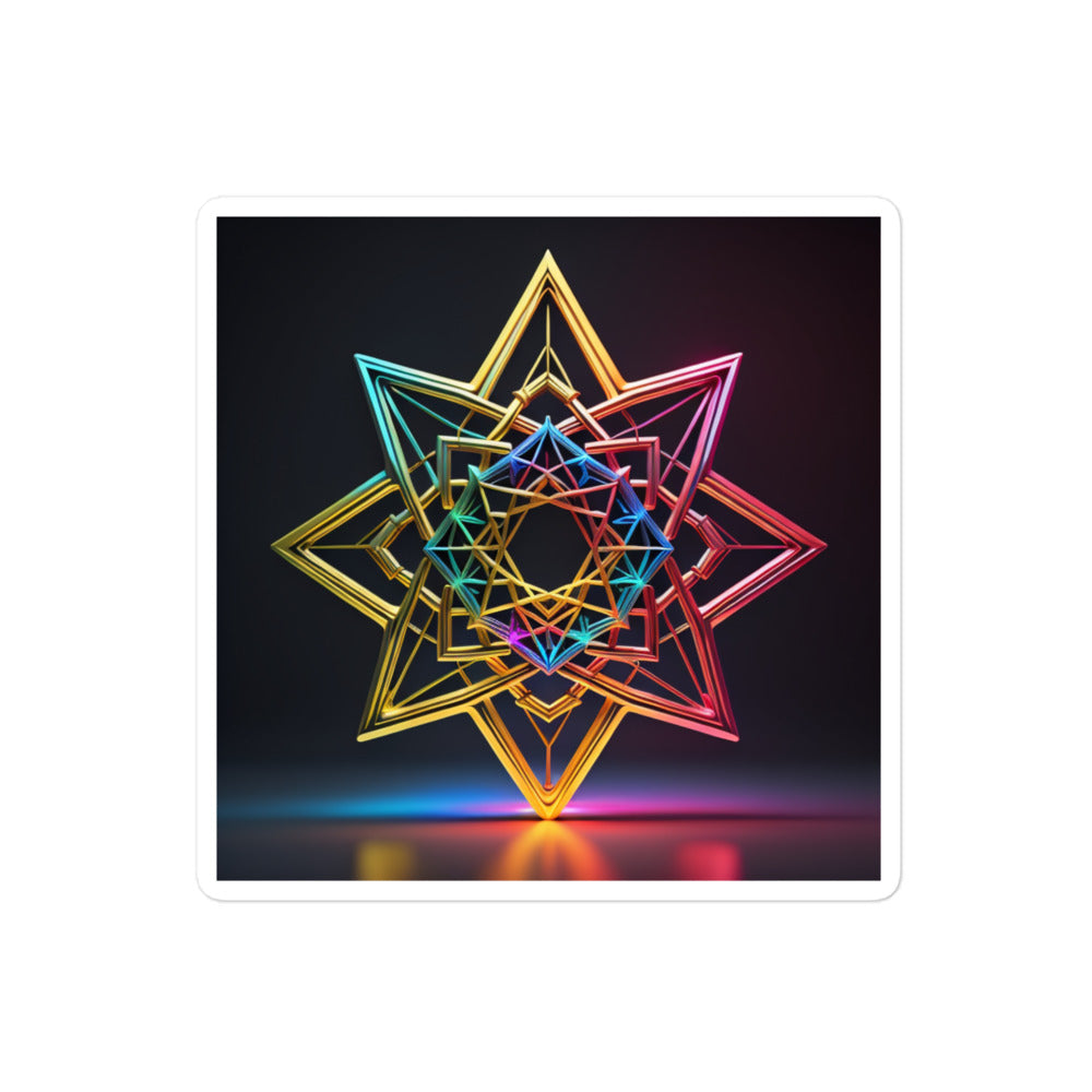 Futuristic Shine | Star Of David | Kiss Cut Sticker Jouparty