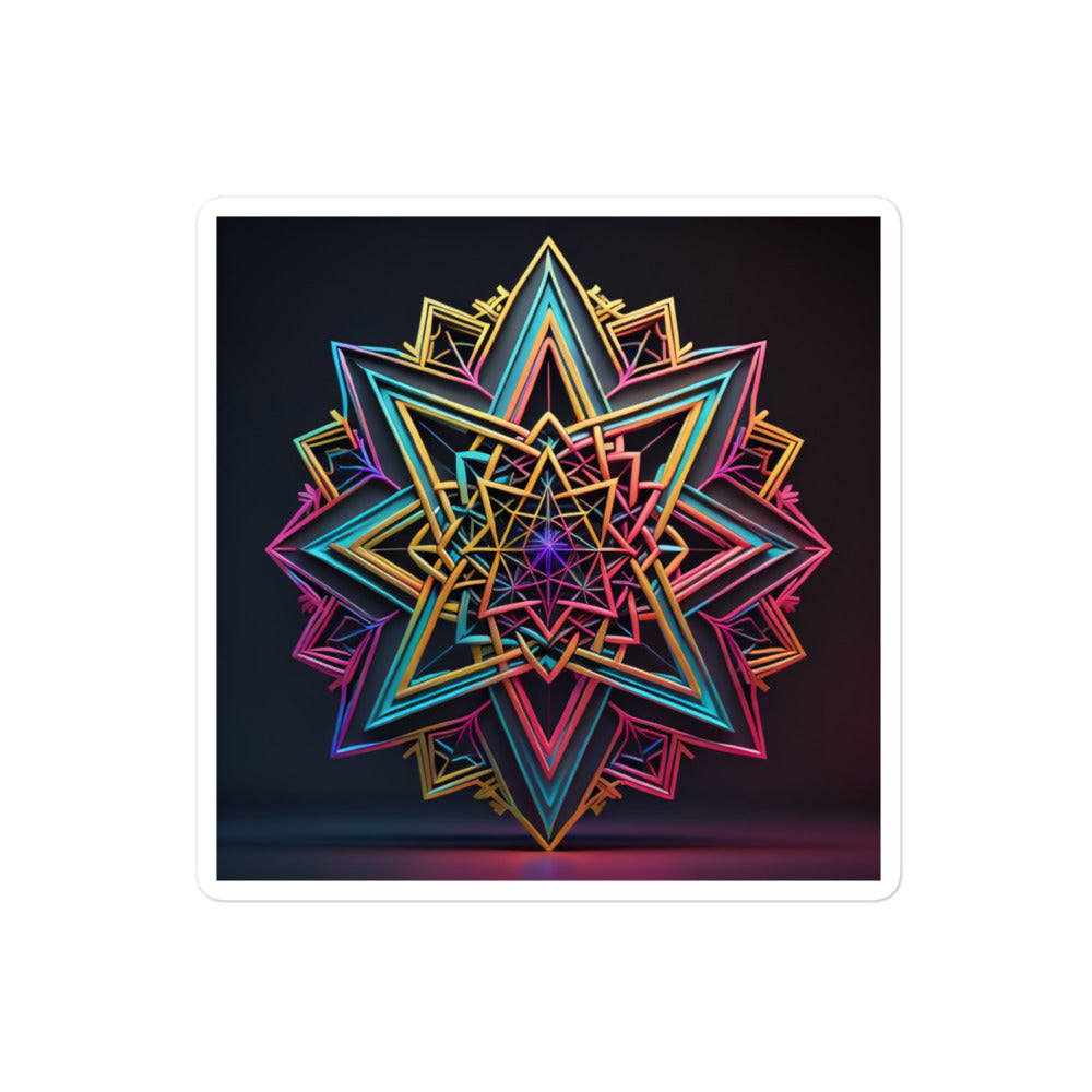 Futuristic Shine | Star Of David | Kiss Cut Sticker Jouparty