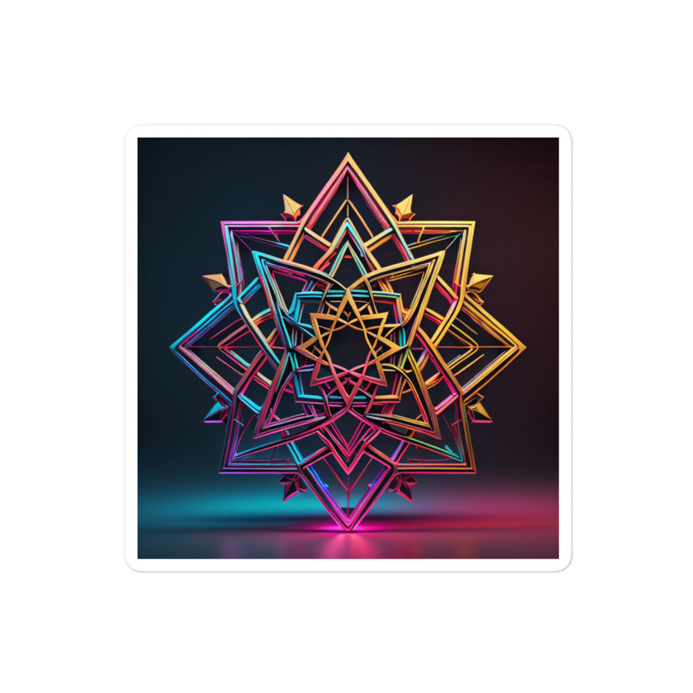 Futuristic Shine | Star Of David | Kiss Cut Sticker Jouparty