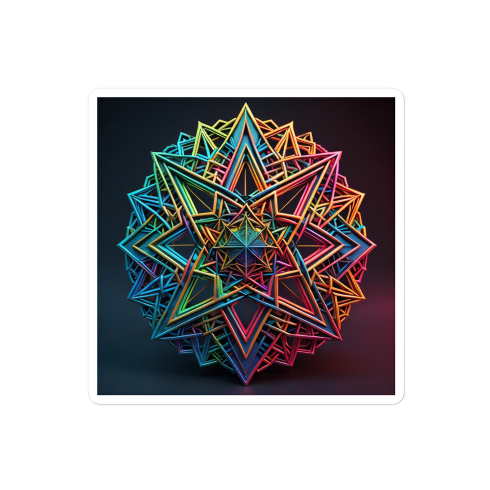 Futuristic Shine | Star Of David | Kiss Cut Sticker Jouparty