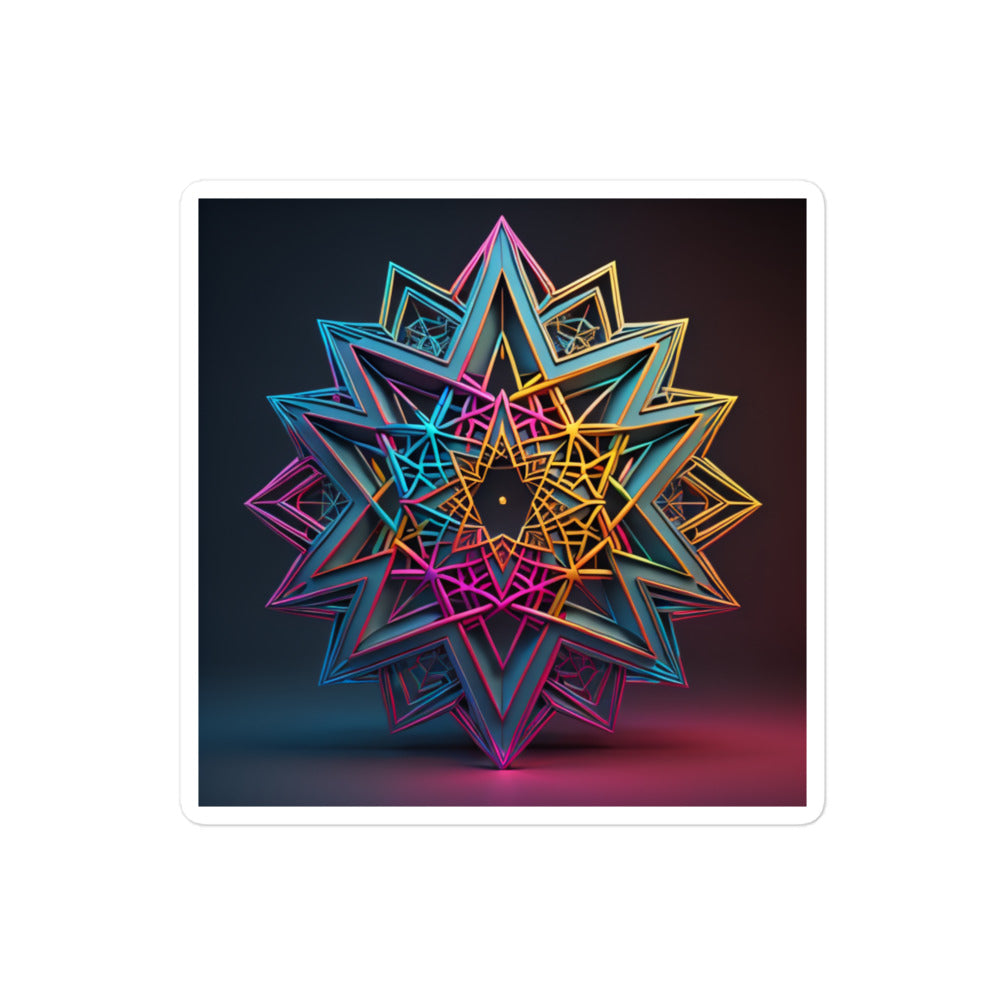 Futuristic Shine | Star Of David | Kiss Cut Sticker Jouparty
