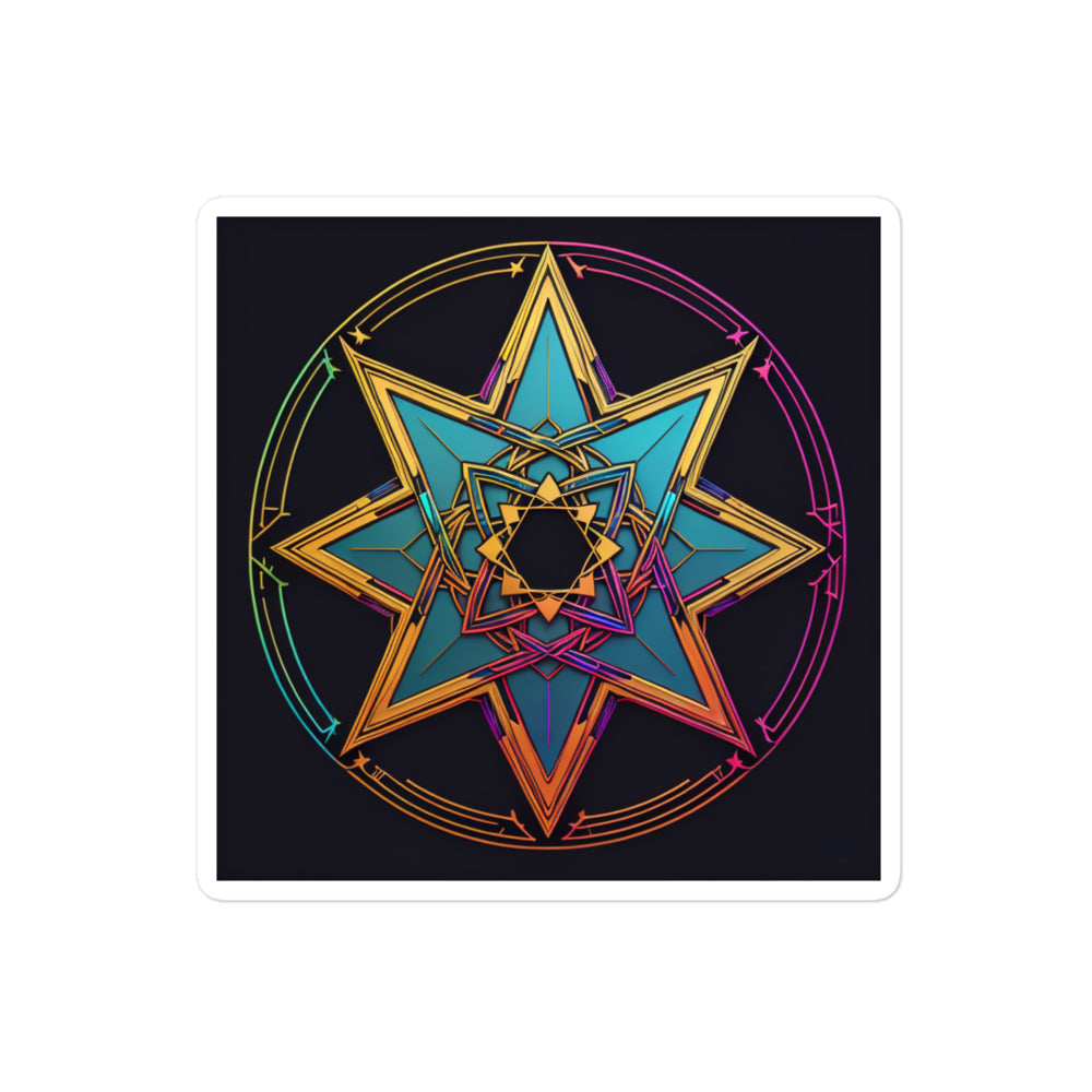 Futuristic Shine | Star Of David | Kiss Cut Sticker Jouparty