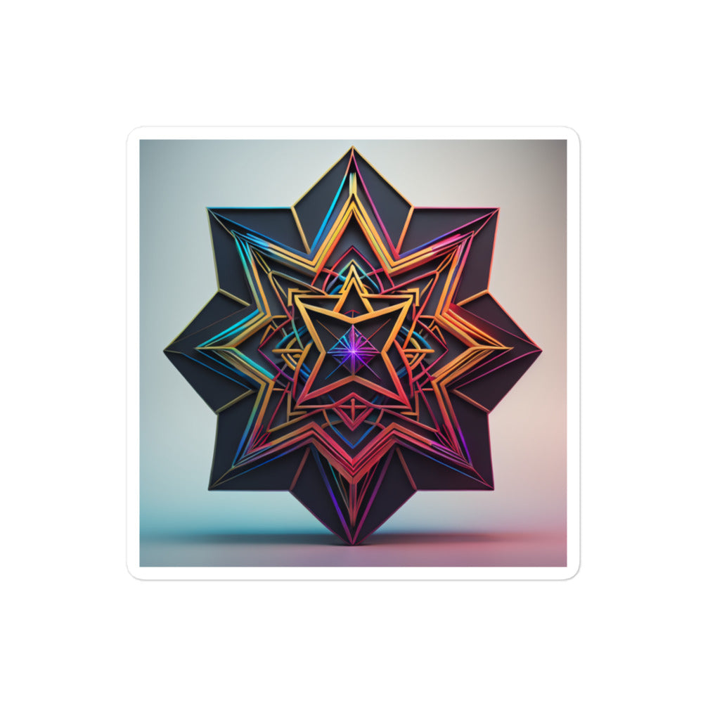 Futuristic Shine | Star Of David | Kiss Cut Sticker Jouparty