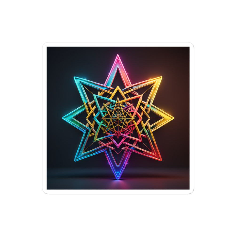 Futuristic Shine | Star Of David | Kiss Cut Sticker Jouparty