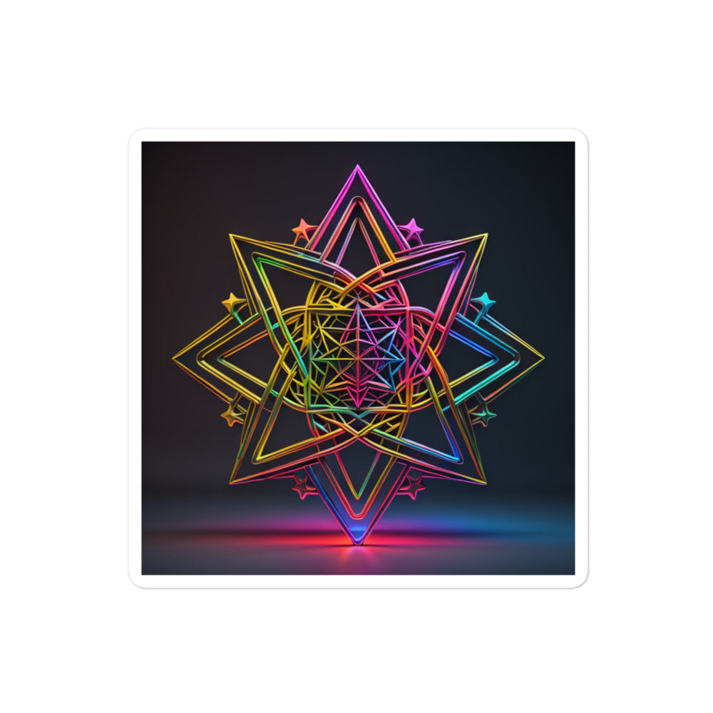 Futuristic Shine | Star Of David | Kiss Cut Sticker Jouparty