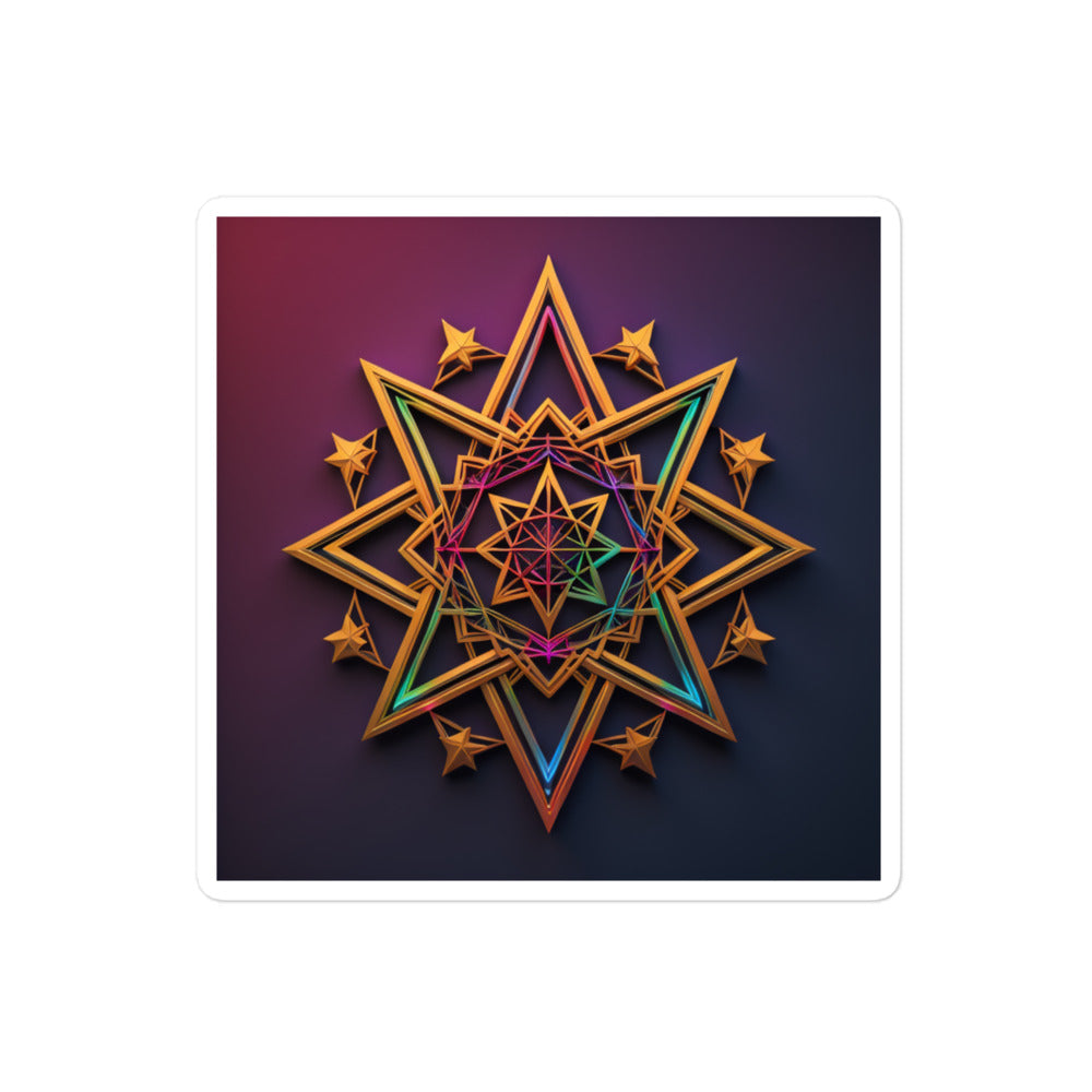 Futuristic Shine | Star Of David | Kiss Cut Sticker Jouparty