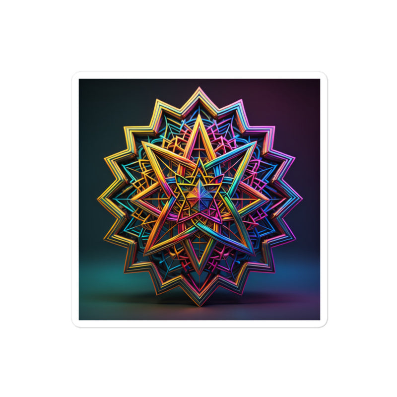 Futuristic Shine | Star Of David | Kiss Cut Sticker