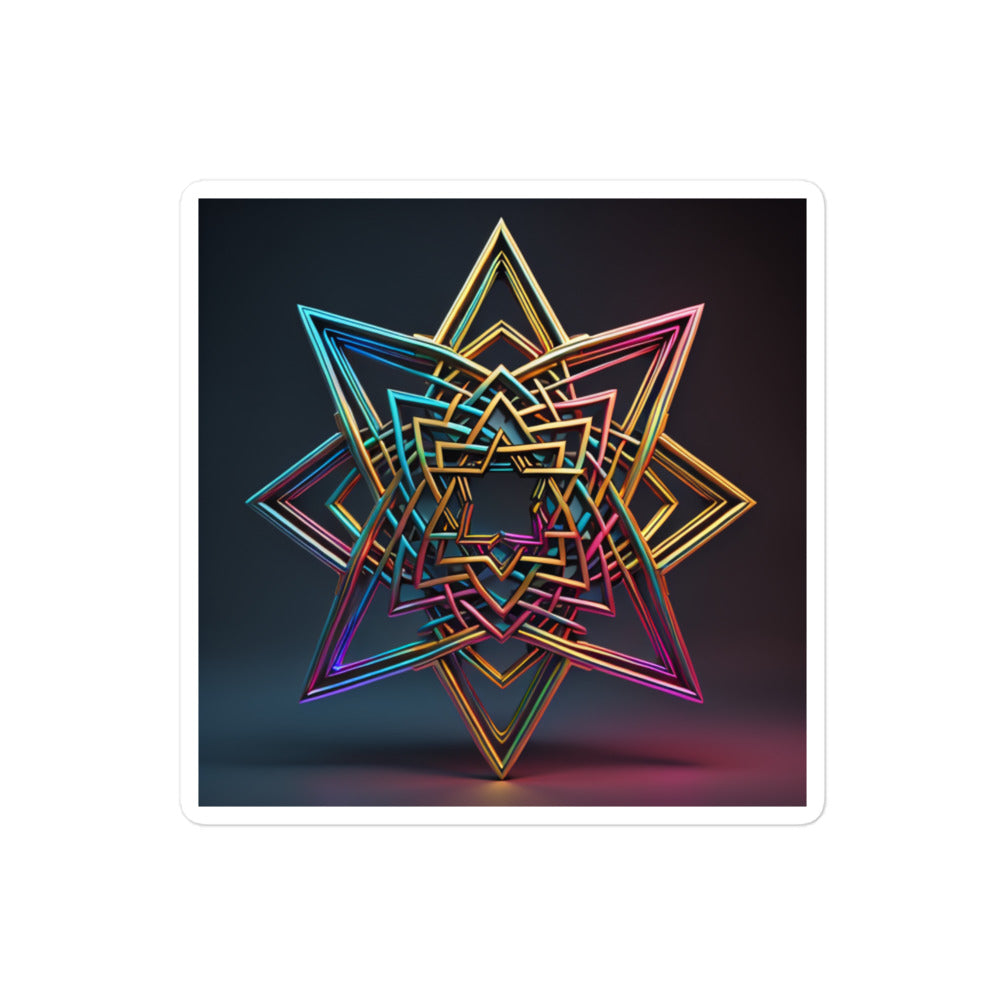 Futuristic Shine | Star Of David | Kiss Cut Sticker Jouparty