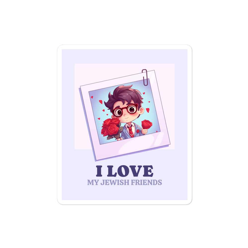 I Love My Jewish Friends | Pink Edition | Kiss Cut Sticker Jouparty