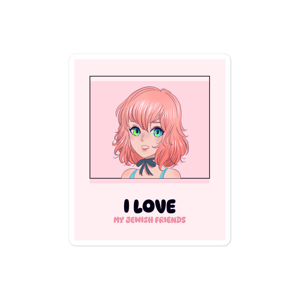 I Love My Jewish Friends | Pink Edition | Kiss Cut Sticker Jouparty