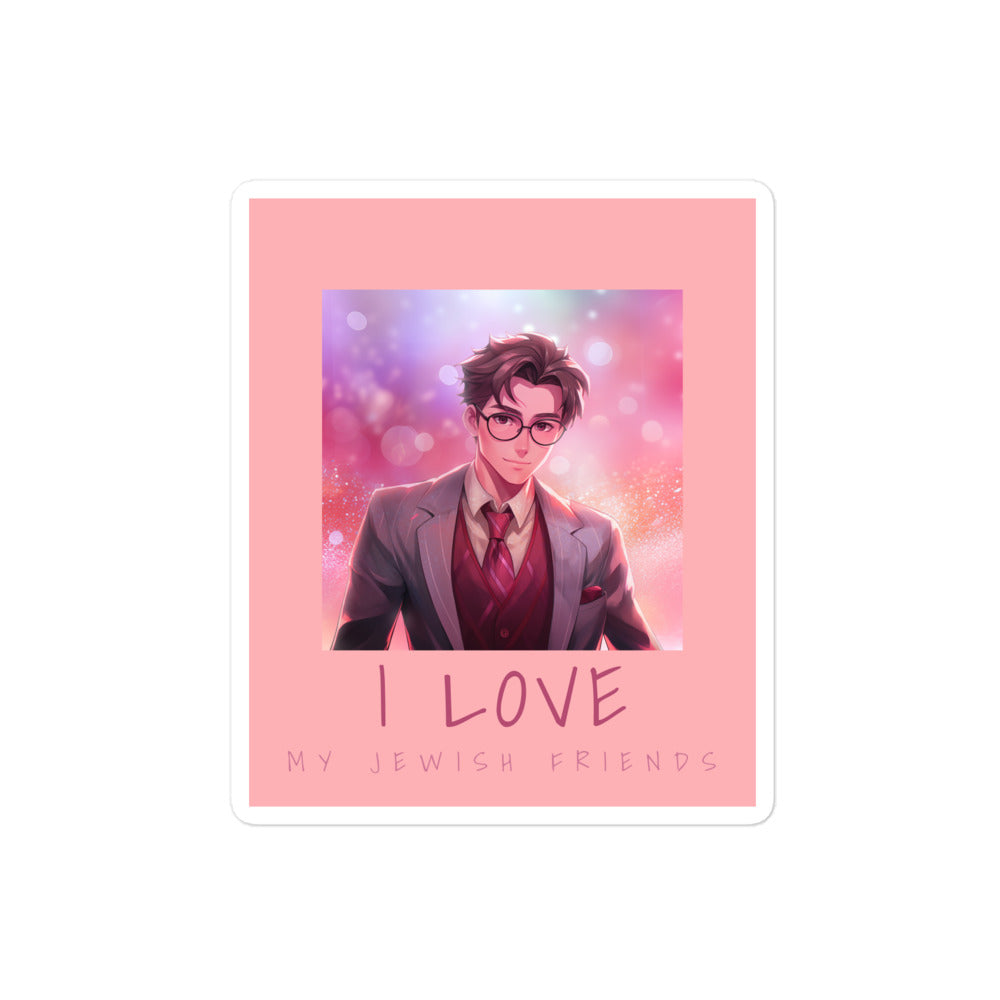 I Love My Jewish Friends | Pink Edition | Kiss Cut Sticker Jouparty