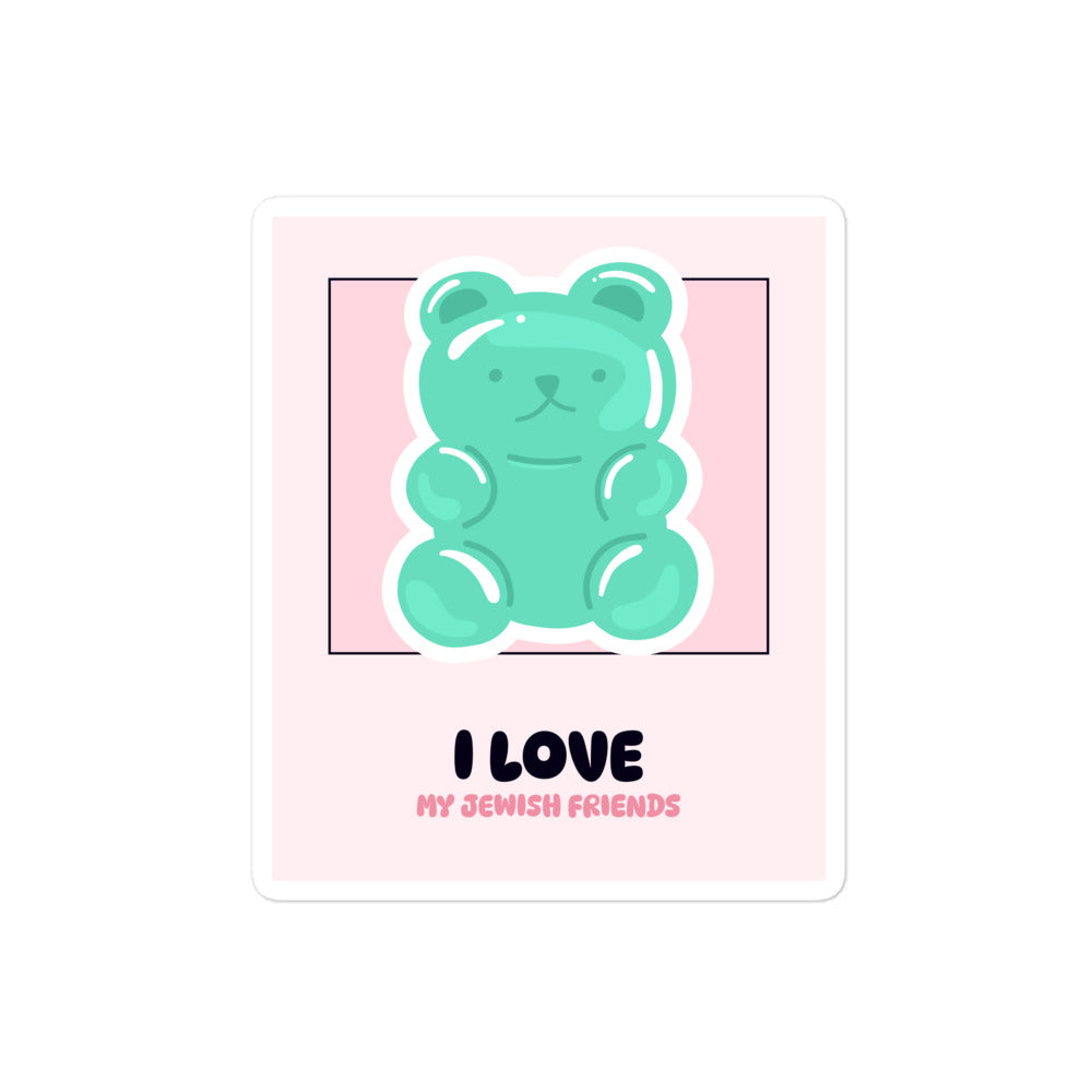 I Love My Jewish Friends | Pink Edition | Kiss Cut Sticker Jouparty