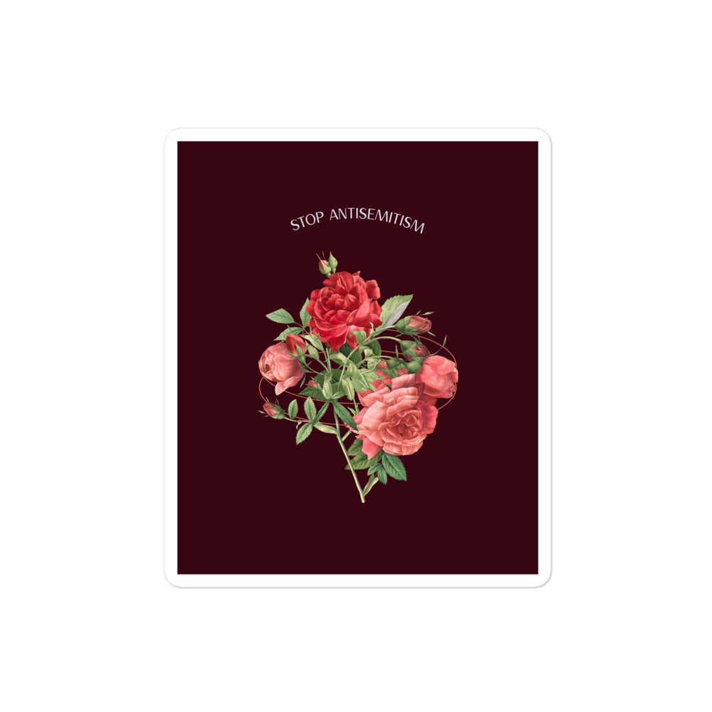 Stop Antisemitism | Plants & Flowers Edition | Kiss Cut Sticker Jouparty