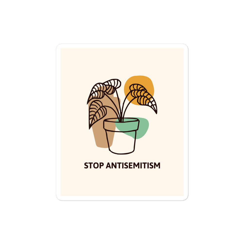 Stop Antisemitism | Plants & Flowers Edition | Kiss Cut Sticker