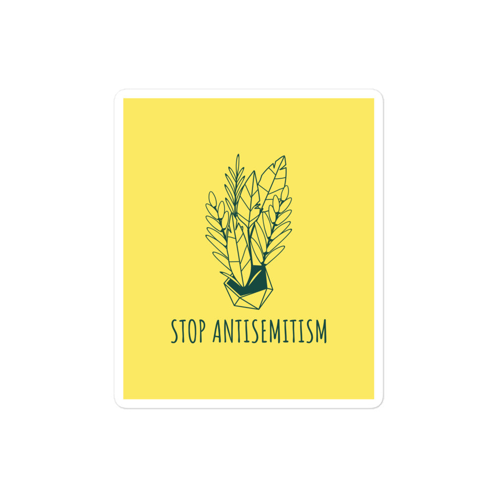 Stop Antisemitism | Plants & Flowers Edition | Kiss Cut Sticker Jouparty