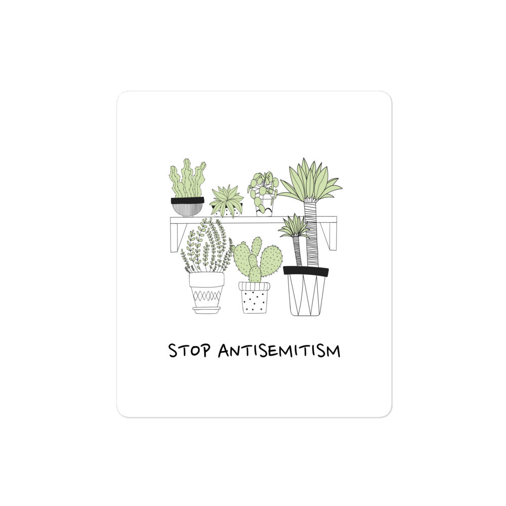 Stop Antisemitism | Plants & Flowers Edition | Kiss Cut Sticker Jouparty