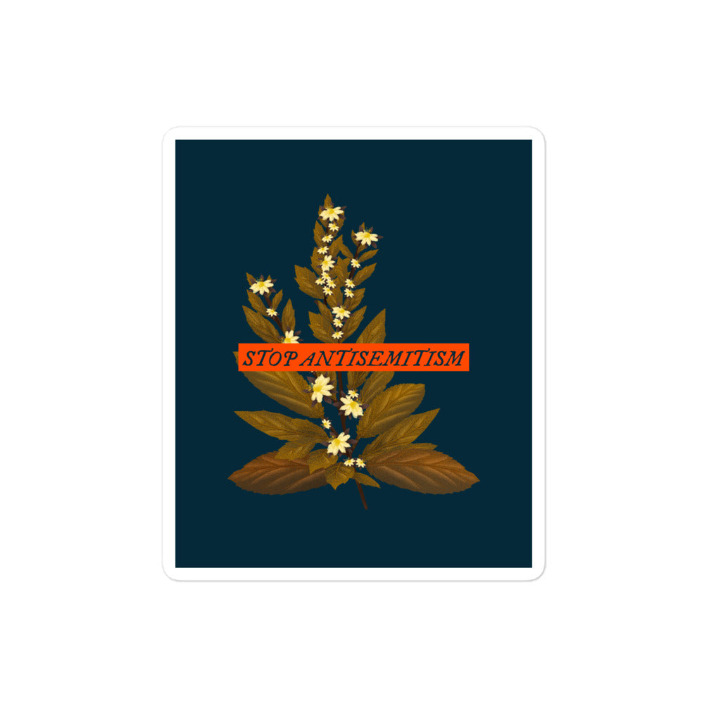 Stop Antisemitism | Plants & Flowers Edition | Kiss Cut Sticker Jouparty