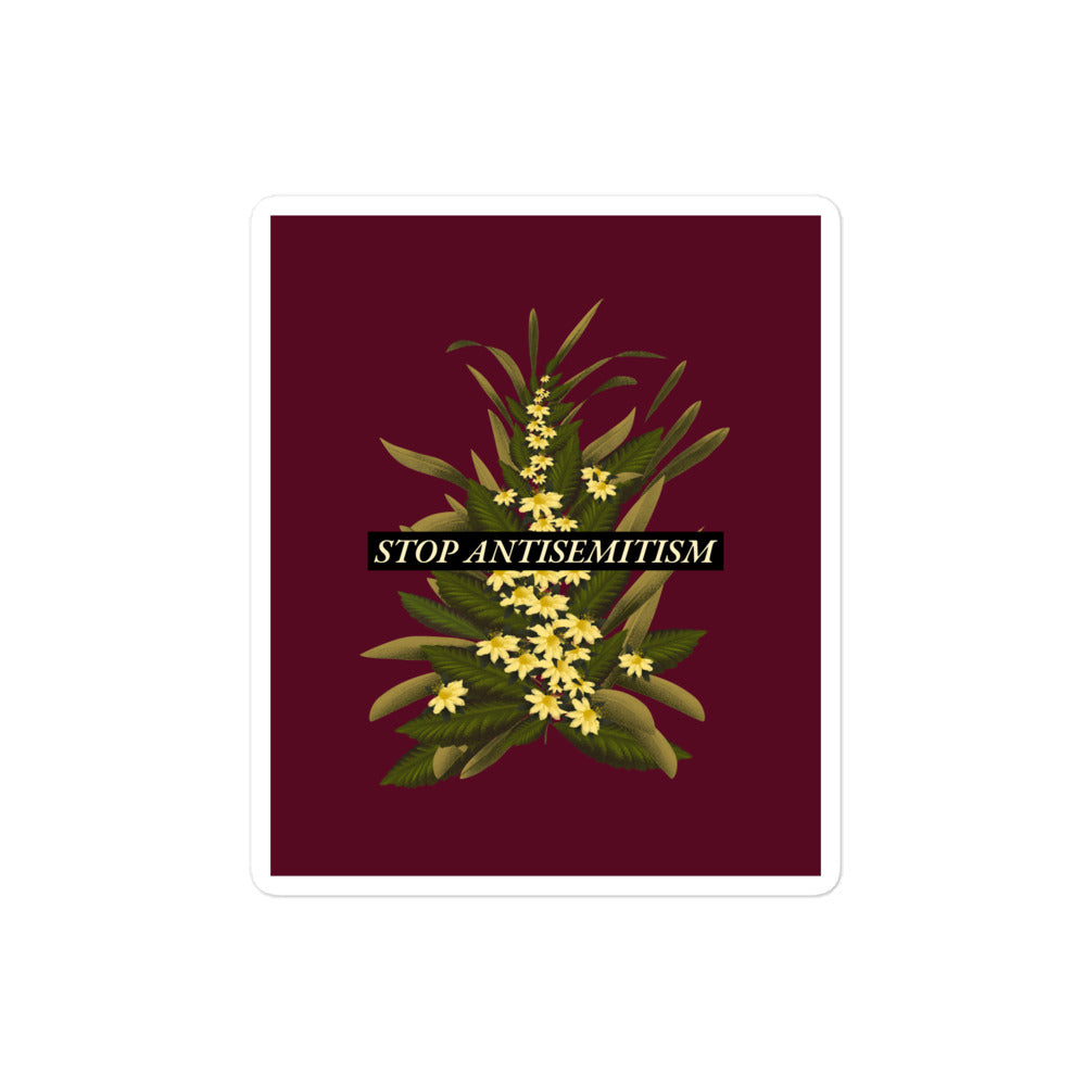 Stop Antisemitism | Plants & Flowers Edition | Kiss Cut Sticker Jouparty