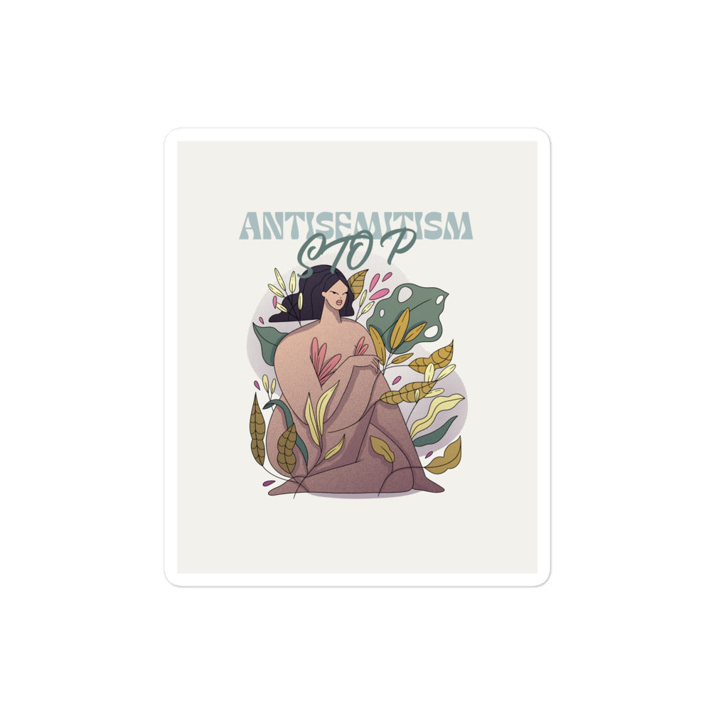 Stop Antisemitism | Plants & Flowers Edition | Kiss Cut Sticker Jouparty