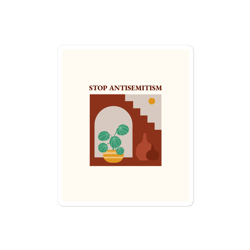 Stop Antisemitism | Plants & Flowers Edition | Kiss Cut Sticker Jouparty