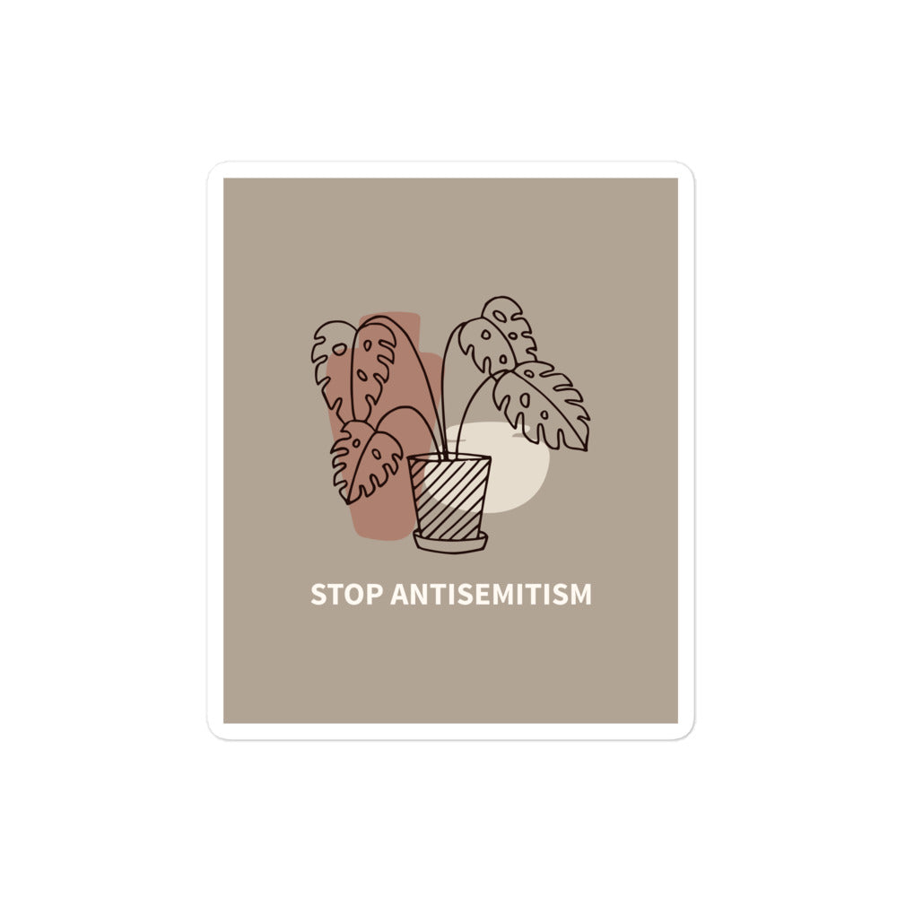 Stop Antisemitism | Plants & Flowers Edition | Kiss Cut Sticker Jouparty