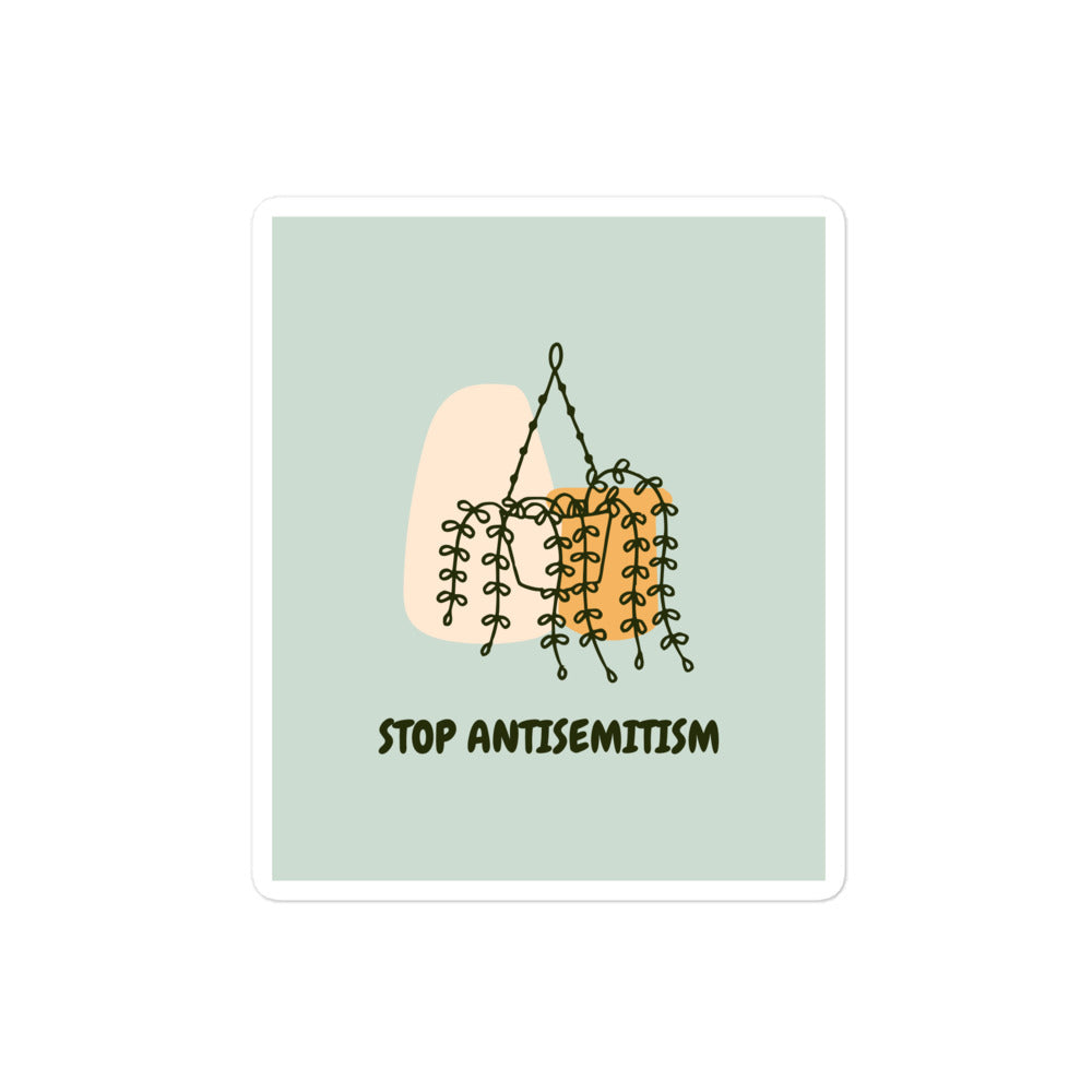 Stop Antisemitism | Plants & Flowers Edition | Kiss Cut Sticker Jouparty