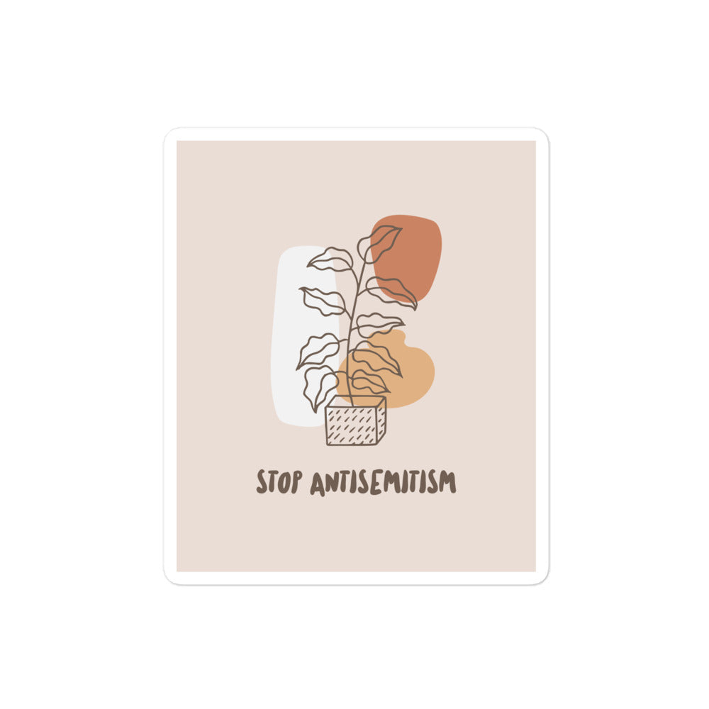Stop Antisemitism | Plants & Flowers Edition | Kiss Cut Sticker Jouparty